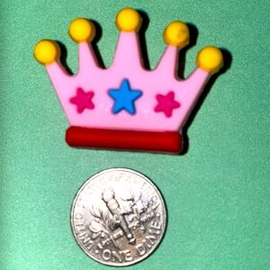 (10 for $15) Pink Crown w/ Different Colors Crocs Shoe Cha…